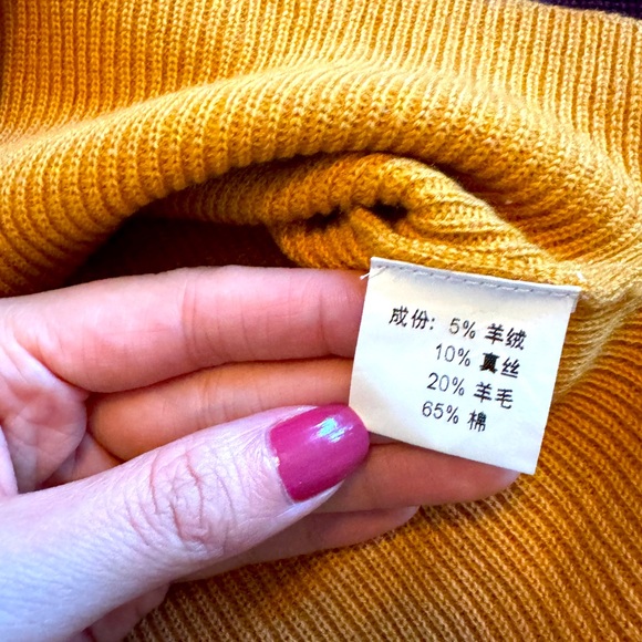 TAO-1966 Kids’ Color-Block Sweater with Cashmere and Silk - Picture 4 of 5